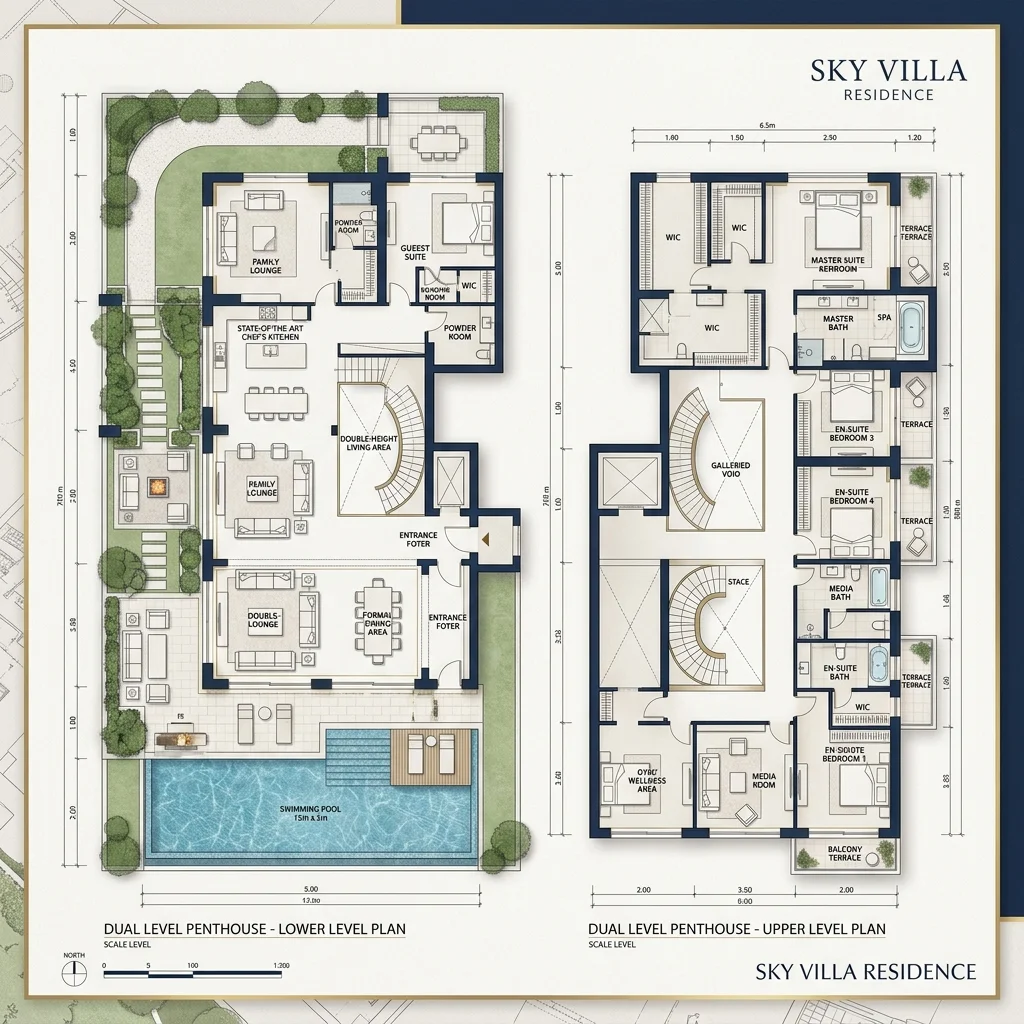 Layout Penthouse Casa Luna